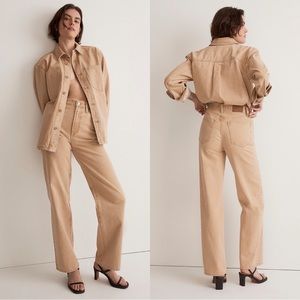 Madewell Tan Flare & Wide Leg Jeans